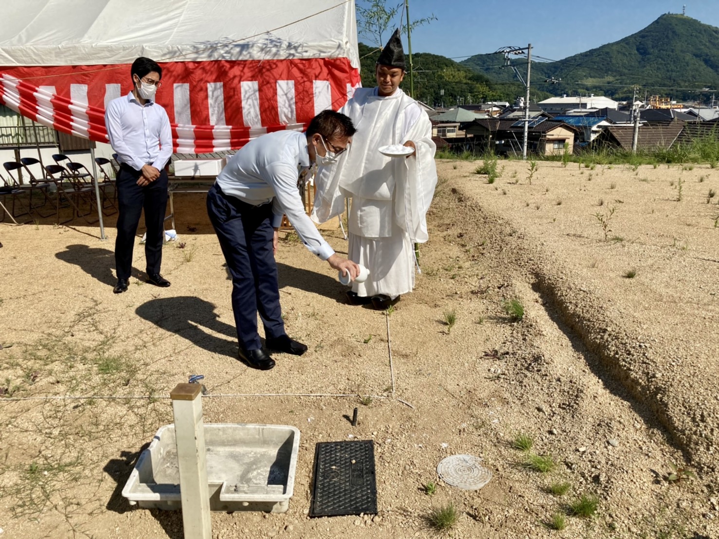 玉野市迫間建売住宅、地鎮祭