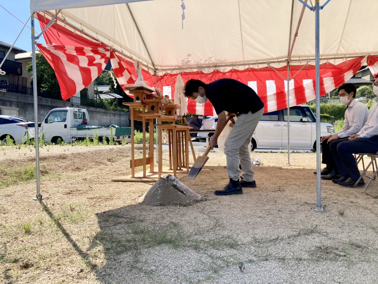 玉野市迫間建売住宅、地鎮祭