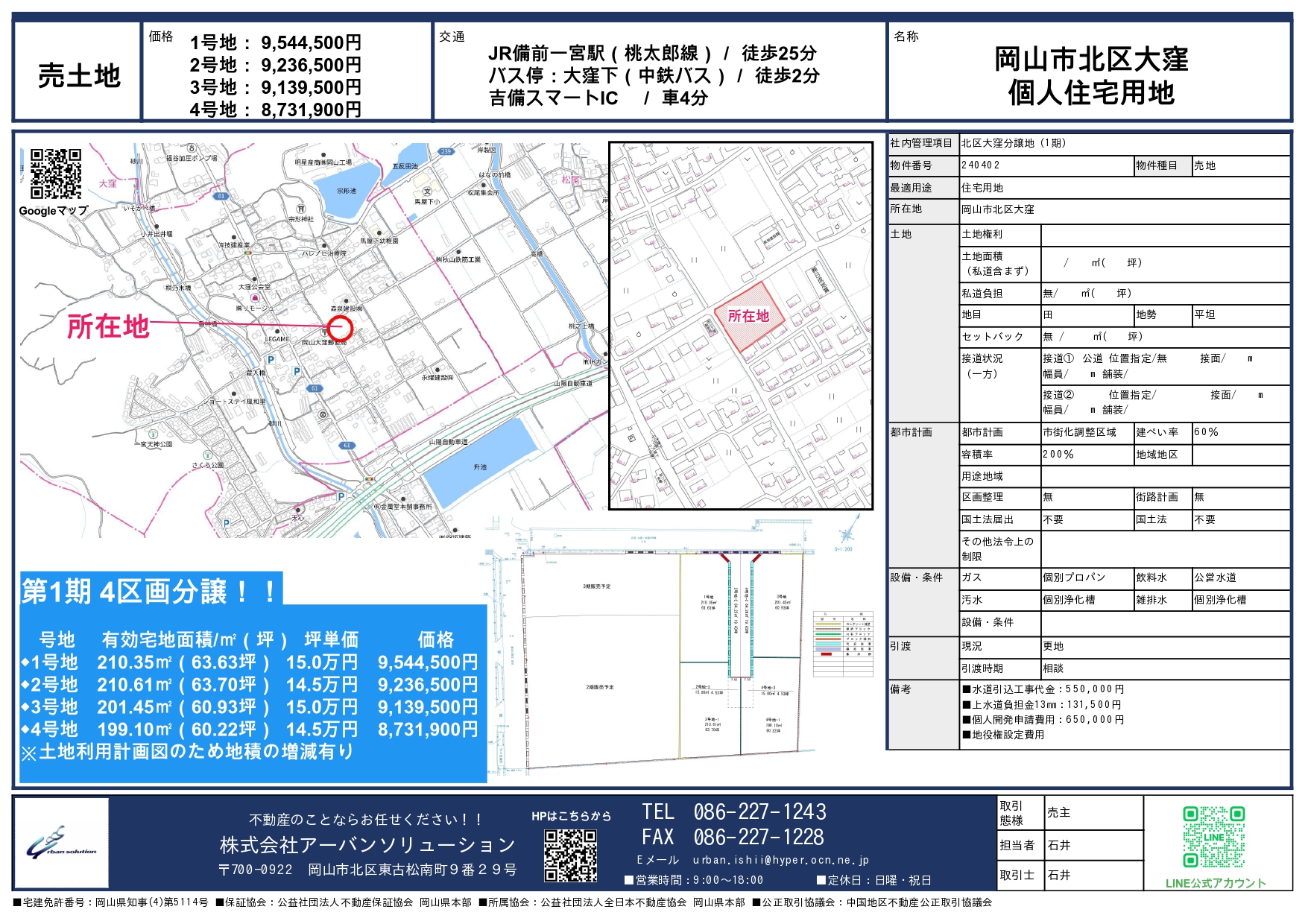 新規住宅用地のご案内(^^)